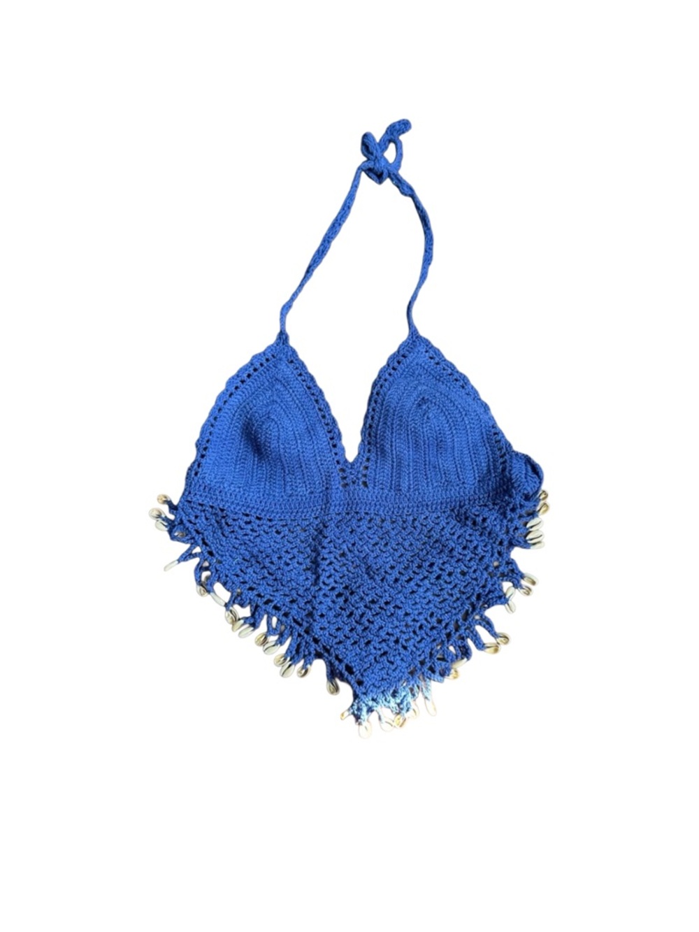 Handmade Crocheted Halter Top - Royal Blue